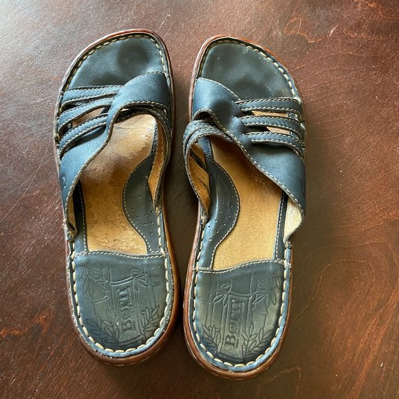 Born Hand Crafted Footwear Leather Sandals Slip-On Beach Summer 8 - Picture 1 of 6